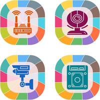 Router and Web Cam Icon vector