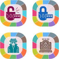 Unlock and Protect Icon vector