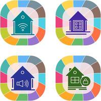 Smart Home and Window Icon vector