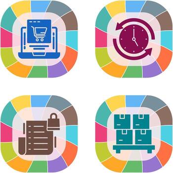 Add to Cart and Run time Icon vector