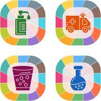 Hand Soap and Ambulance Icon vector