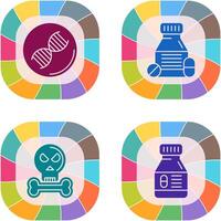 Dna and Tablets Icon vector