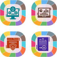 Upload and Dashboard Icon vector