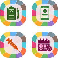 Medical Record and Medical App Icon vector