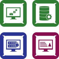 digital marketing and database management Icon vector