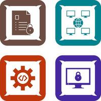 confidentiality and company network Icon vector