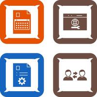 content planning and web support Icon vector