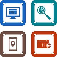 internet ads and intelligent search Icon vector