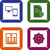 devices and private document Icon vector