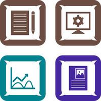 write feedback and computer settings Icon vector