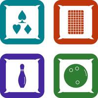 card suits and card backward Icon vector