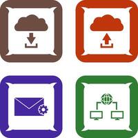 download from cloud upload to cloud Icon vector