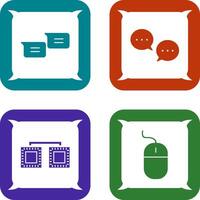messages and conversation bubbles Icon vector