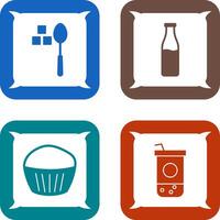 sugar and Milk bottle Icon vector