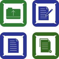 folder and edit document Icon vector