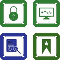 Closed Access and Clean Code Icon vector