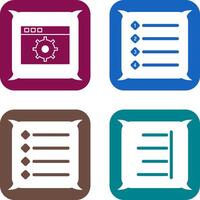 settings and numbered lists Icon vector
