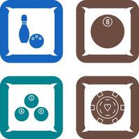 Bowling and Eight Ball Icon vector