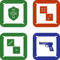 Dice and Shield Icon vector