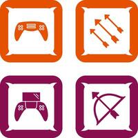 Gaming Console and Arrows Icon vector