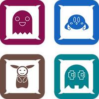 juego personaje y juego virtual charcter icono vector