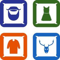 Beard and Moustache and Dress Icon vector