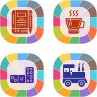 Tea and Diary Icon vector