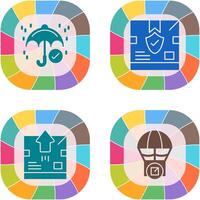 keep dry and delivery box Icon vector