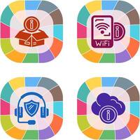 wifi signal and box Icon vector