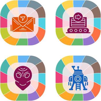 message and container Icon vector