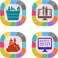 graphic tools and creative design Icon vector