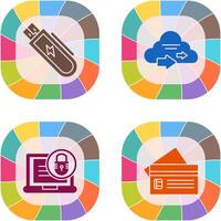 Usb and Cloud Icon vector