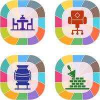 Chair and Dinning Table Icon vector