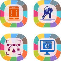 Mobile and key Icon vector