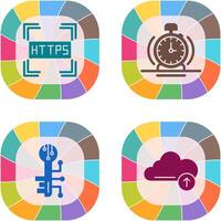 Https and Alarm Icon vector