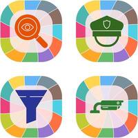 Detective and Police Hat Icon vector