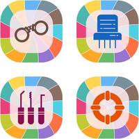 Handcuffs and Paper Shredder Icon vector