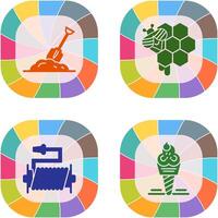 Digging and Honeycomb Icon vector