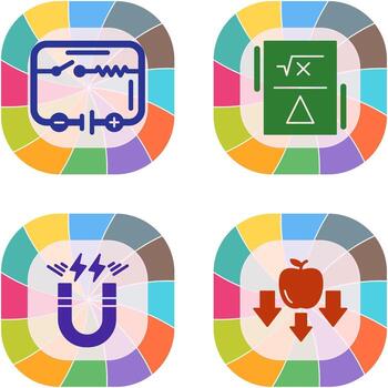 Electrical Circuit and Formula Icon vector