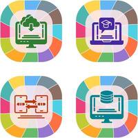 Download and E Learning Icon vector