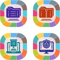 Folder and Compressed Icon vector