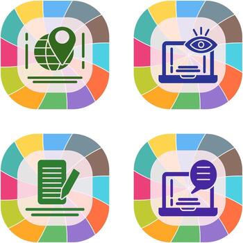 Map and Monitoring Icon vector