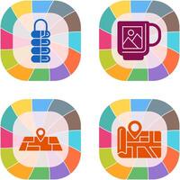 Sleeping Bag and Mug Icon vector