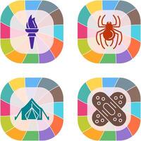 Torch and Spider Icon vector