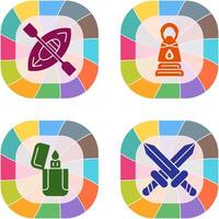Kayak and Lamp Icon vector