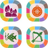 Forest and Compass Icon vector