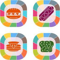 Sandwich and Hotdog Icon vector