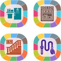 Shower and Dishwasher Icon vector