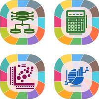 Structured Data and Calculator Icon vector