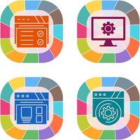 Web Browser and Monitor Screen Icon vector